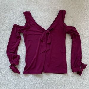 GUESS Cold Shoulder Long Sleeve Top